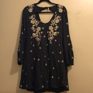 Free People embroidered shift dress